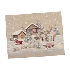 Салфетка гобеленовая Limaso RUNNER970-49 Домик Санты 37*49 см - фото