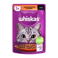 Корм для котів Whiskas з домашньою птицею в соусі 85 г - фото