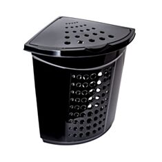 Корзина для белья Алеана угловая 122051 45 л черная - фото