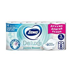 Папір туалетний Zewa Deluxe Жасмін 8 шт - фото