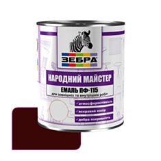 Емаль Zebra Народний Майстер ПФ-115 588 смажена кава 0,25 кг - фото