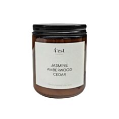 Свічка ароматична 4'est Jasmine Amberwo в склянці з кришкою 250 мл - фото