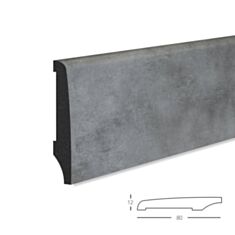 Плинтус MARCO decor SPC 8012-707 серый бетон 80*2900 мм - фото