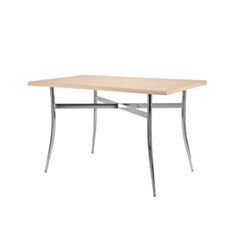 Стіл обідній TRACY Duo chrome береза 120*80 - фото