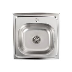 Кухонна мийка Platinum 5050 з сифоном 0,5 мм 50*50*16 см - фото