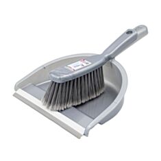 Совок з щіткою Zambak Plastik 132 сірий - фото