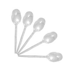 Ложка пластиковая столовая 100 шт белая - фото