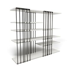 Стеллаж Merx Gallery ГЛ116 пепельный 26008871 - фото