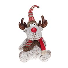 Игрушка новогодняя мягкая Олень BonaDi 752008 51 см - фото