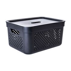 Корзина для белья Алеана Simple 171036 15 л черная - фото