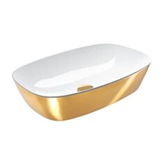 Умывальник Catalano Green Lux 160APGRLXBO 60 см gold/white - фото