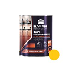 Емаль алкідна Bayris 3 в 1 жовта 2,7 кг - фото