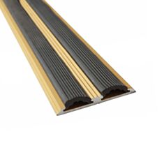 Поріг з протиковзаючою вставкою ТІС АО82в-з30 82*7 мм 3 м золото - фото