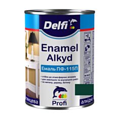 Емаль алкідна Delfi ПФ-115 темно-зелена 2,8 кг - фото