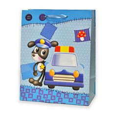 Пакет подарочный Гулливер Собачка-Полицейский 280030 32 см - фото