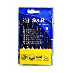 Набiр свердeл по дереву S&R 216800008 8 шт  - фото