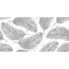 Плитка для стен Golden Tile Nero E Bianco Leaf NB0151 White 30*60 см белая - фото