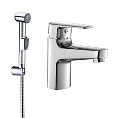 Змішувач для умивальника з гігієнічним душем Smart Sant Inline SM 103511 АА хром - фото