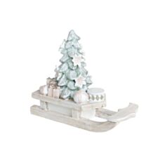 Декоративная статуэтка Сани с елкой BonaDi 707-814 20,5 см - фото