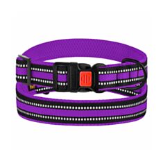 Нашийник для собак BronzeDog Mesh 51/1607/Т M 30-40 см фіолетовий - фото