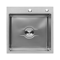 Кухонная мойка Kroner Derby KRP Brush-5050HM встроенная 50*50 см - фото