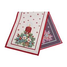 Наперон новогодний гобеленовый Limaso Runner 242-37 Рождественская свеча 37*100 см - фото