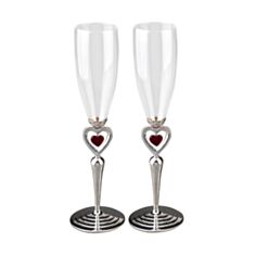 Свадебные бокалы "Пылающие сердца" 027G - фото