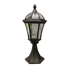 Світильник парковий Lusterlicht QMT 1564S Real I 100W скло стара мідь - фото