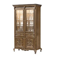 Витрина двухдверная Тоскана Лукка вариант №2 орех - фото