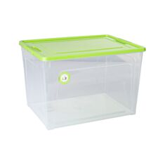 Контейнер Алеана Smart Box 171018 12 л прозрачный/оливковый - фото