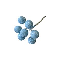 Декоративна новорічна гілка Dashuri 14*7 см блакитна - фото