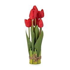 Декоративный букет тюльпанов Elisey 8931-022 32 см красный - фото