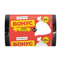 Мішки для сміття Бонус 45*55 см 35 л 100 шт - фото