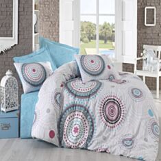 Комплект постільної білизни Cotton Box BRET Turquoise 2.0 - фото