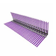 Кутник пластиковий перфорований Галич Профіль GP з склосіткою 7*7 мм 2,5 м фіолетовий  - фото