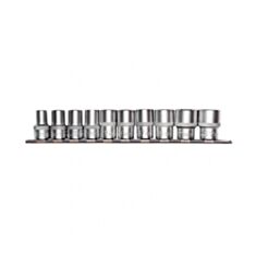 Набір універсальних торцевих головок Stels 13641 Spline 1/2" 10-22 мм 10 шт - фото