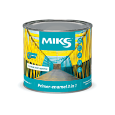 Емаль-ґрунт Miks Color 3 в 1 біла 12 кг - фото