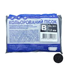 Пісок кварцевий Aura B 0,6-1,0 мм 9011 графітовий чорний 1 кг - фото