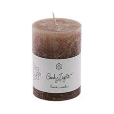 Свеча цилиндр Candy Light С07*10/1-7.2 серо-коричневая - фото