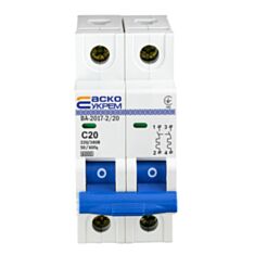 Автоматический выключатель АСКО УКРЕМ ВА-2017 2P C 20 А - фото