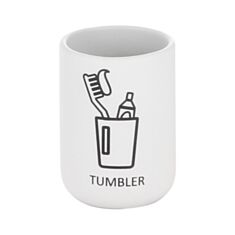 Стакан для зубных щеток Trento Bene White - фото