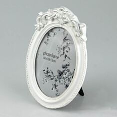 Фоторамка овальна біла 014CT - фото