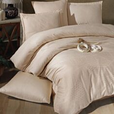 Комплект постільної білизни Clasy Mandarin 200*220 см бежевий - фото
