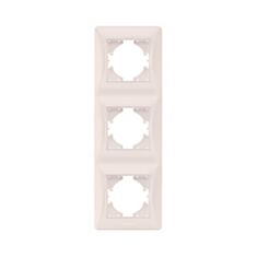 Рамка тримісна Videx Binera VF-BNFR3V-CR вертикальна кремова - фото