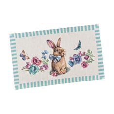 Серветка великодня гобеленова Limaso BLUE BUNNIES-33 Пасхальні мотиви 33*53 см - фото