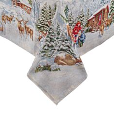 Скатертина новорічна гобеленова Lefard 732-196 Bernard 140*260 см - фото