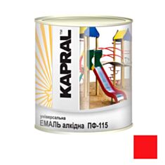 Емаль алкідна Kapral ПФ-115 універсальна червона 0,9 кг - фото