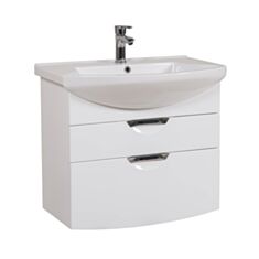 Тумба Aqua Rodos Gloria консольная с умывальником Evita 75см - фото