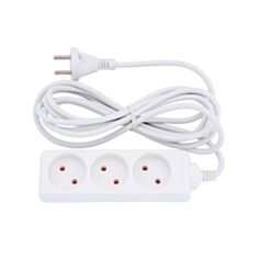 Подовжувач Delux W/T G3J 3 гнізда 1,5 м без заземлення - фото