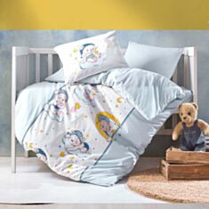 Комплект постільної білизни Cotton Box Baby Ranforce Bear Mavi 100*150 см - фото